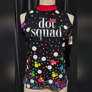 Disney Black Dot Squad Top with Colorful Accents